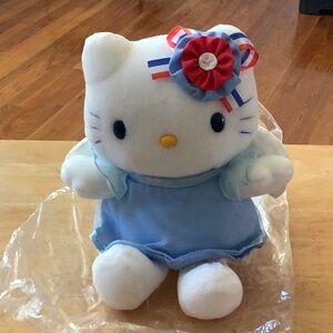 Hello Kitty Plush Toy with Blue Dress